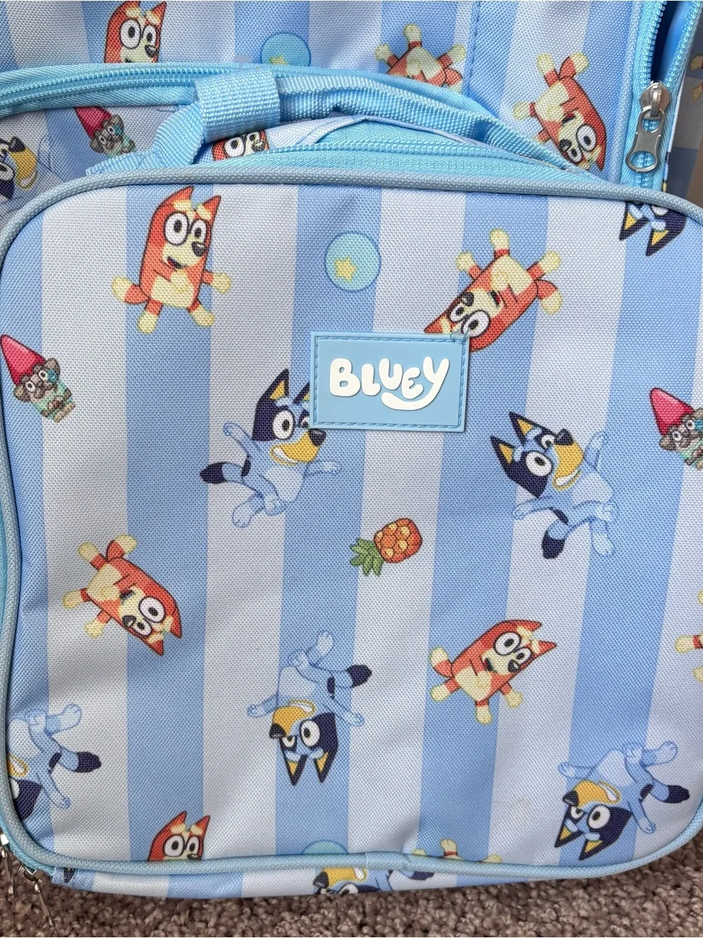 Bluey New Kids 4 Piece School Backpack, Lunchbox, Headphones, and Keychain Set